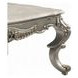Miliani White and Antique Bronze Rectangular Marble Top Cocktail Table