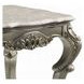 Miliani Beige and Antique Bronze Square Marble Top End Table