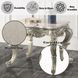 Miliani Beige and Antique Bronze Square Marble Top End Table