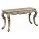 Miliani Beige and Antique Bronze Rectangular Marble Top Sofa Table