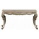 Miliani Beige and Antique Bronze Rectangular Marble Top Sofa Table