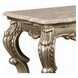 Miliani Beige and Antique Bronze Rectangular Marble Top Sofa Table