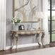 Miliani Beige and Antique Bronze Rectangular Marble Top Sofa Table