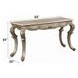 Miliani Beige and Antique Bronze Rectangular Marble Top Sofa Table