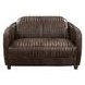 Brancaster Antique Slate Leather 50" Loveseat with Nailhead Trim