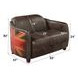 Brancaster Antique Slate Leather 50" Loveseat with Nailhead Trim