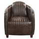 Brancaster Antique Slate Leather Upholstered Accent Chair