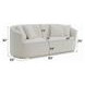 Odette Beige 83" Sofa with Pillows