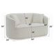 Odette Beige 64" Loveseat with Pillows