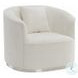 Odette Beige Chenille Chair with Pillow