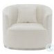 Odette Beige Chenille Chair with Pillow
