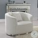 Odette Beige Chenille Chair with Pillow