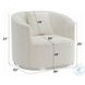 Odette Beige Chenille Chair with Pillow