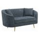 Nakendra Cobalt Blue 61" Loveseat with Pillows