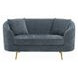 Nakendra Cobalt Blue 61" Loveseat with Pillows
