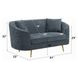 Nakendra Cobalt Blue 61" Loveseat with Pillows