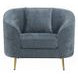 Nakendra Cobalt Blue Upholstered Lounge Chair with Pillow