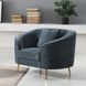 Nakendra Cobalt Blue Upholstered Lounge Chair with Pillow
