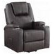 Evander Brown Leather Recliner with Power Lift and Massage