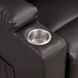 Evander Brown Leather Recliner with Power Lift and Massage