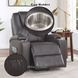 Evander Brown Leather Recliner with Power Lift and Massage