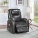 Evander Gunmetal Leather Recliner with Power Lift and Massage