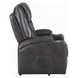 Evander Gunmetal Leather Recliner with Power Lift and Massage