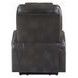 Evander Gunmetal Leather Recliner with Power Lift and Massage