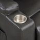 Evander Gunmetal Leather Recliner with Power Lift and Massage