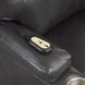 Evander Gunmetal Leather Recliner with Power Lift and Massage
