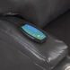 Evander Gunmetal Leather Recliner with Power Lift and Massage
