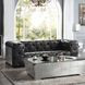 Brancaster Black Leather Living Room Set with Nailhead Trim