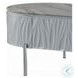 Yukino Gray High Gloss and Chrome Oval Coffee Table