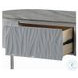 Yukino Gray High Gloss and Chrome Oval Coffee Table