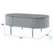 Yukino Gray High Gloss and Chrome Oval Coffee Table