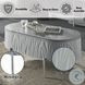 Yukino Gray High Gloss and Chrome Oval Coffee Table