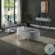 Yukino Gray High Gloss and Chrome Oval Occassional Table Set