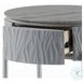 Yukino Gray High Gloss and Chrome Round End Table