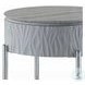 Yukino Gray High Gloss and Chrome Round End Table
