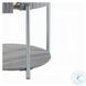Yukino Gray High Gloss and Chrome Round End Table