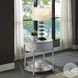 Yukino Gray High Gloss and Chrome Round End Table