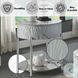 Yukino Gray High Gloss and Chrome Round End Table