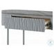 Yukino Gray High Gloss and Chrome Oval Sofa Table