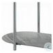 Yukino Gray High Gloss and Chrome Oval Sofa Table