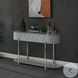 Yukino Gray High Gloss and Chrome Oval Sofa Table