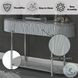 Yukino Gray High Gloss and Chrome Oval Sofa Table