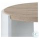 Zoma White High Gloss and Oak Round Coffee Table