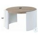 Zoma White High Gloss and Oak Round Coffee Table