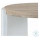 Zoma White High Gloss and Oak Round End Table