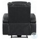Alair Dark Gray Leather Aire Power Recliner with Bluetooth Speaker and Cooling Cup Holder